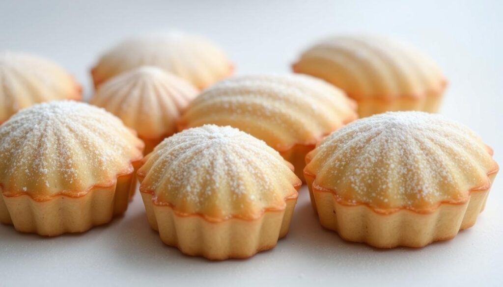 Traditional shell-shaped madeleine cookies Traditional shell-shaped madeleine cookies