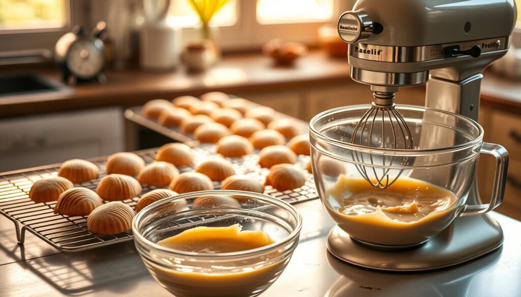madeleine cookies baking process